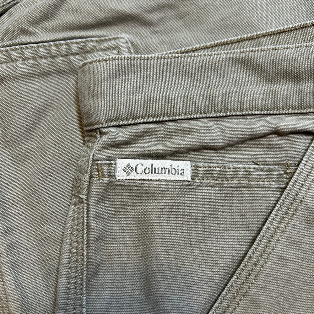 Columbia Mens Carpenter Cargo Shorts Utility Workwear 40 Khaki Grey - Picture 6 of 9